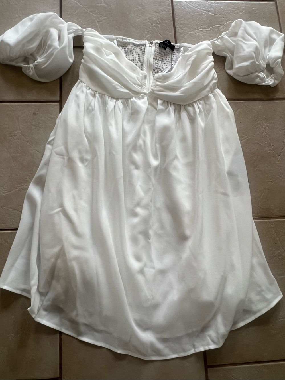 Lulus My Dream Date White Off-Shoulder Mini Dress